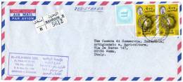 BAHRAIN - MANAMA 1982 REGISTERED AIR MAIL COVER TO ITALY - Bahrain (1965-...)