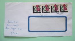 Burundi 1967 Cover To USA - Flowers Overprinted - Used Stamps