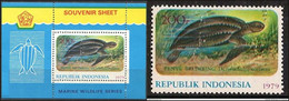 INDONESIE Tortue, Tortues, Yvert N° 862+BF 30 Neuf Sans Charniere. MNH - Tortues
