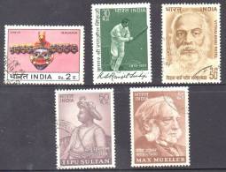 India 1973 & 1974 Selected Issues Mostly Used - Incl.Ravan, Cricket, Patel, Sultan & Mueller - Gebraucht