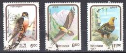 India 1992 Birds Of Prey 3 Higher Values Used - Usati