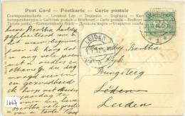 ANSICHTKAART (1667) CPA * NVPH Nr. 55 * GELOPEN IN 1911 Van WEESP Naar LEIDEN - Storia Postale