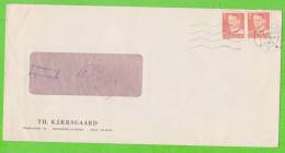 Sur Enveloppe - DANEMARK - 2 Timbres En Paire - Cachet Du 2-3-1959 - Lettres & Documents