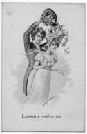 Ludwig Rauh Dessinateur Couple Fleur Amour Embaume 1912 état Superbe - Redon