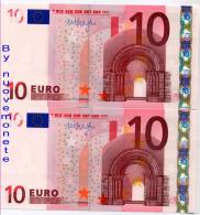 FIRMA DI DRAGHI BANCONOTE DA EURO 10 X GERMANIA E006. + E007.. UNC FDS - 10 Euro