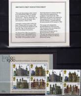 Expo 1978 London Bauwerke Great Britania 760/3 Plus Block 1 ** 6€ Präsentations-Pack Philatelic Architectur Sheet Bf UK - Blocks & Miniature Sheets
