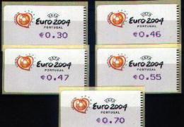 Portugal Football Euro 2004 Timbres De Distributeurs Type Amiel 2003 Soccer Euro 2004 ATM Amiel 2003 - Championnat D'Europe (UEFA)