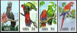 SAMOA SET OF 4 STAMPS BIRD BIRDS PARROT PARROTS ISSUED 1991 MUH SG857-60  READ DESCRIPTION !! - Samoa