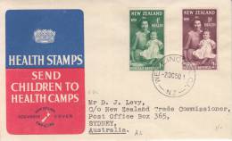 New Zealand FDC Scott #B36-B37 Set Of 2 Health Stamps Princess Elizabeth, Prince Charles Posted To Australia - FDC