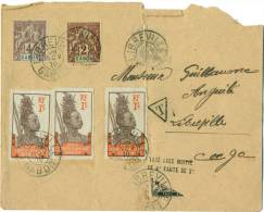 Gabon - Taxe CG 4 C Demi-timbre Avec Griffe "taxé Avec Moitié / De 4c Faute De 2c" - Other & Unclassified