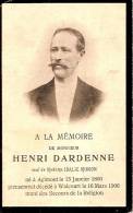 WALCOURT-SOUVENIR MORTUAIRE HENRI DARDENNE VEUF DE IDALIE MISSON Né à AGIMONT En 1860 - Walcourt