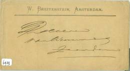 BRIEF Met REKENING VOOR Geleverde Lijnzaad A/d FIRMA WESSANEN Uit 1875 Van AMSTERDAM Naar ZAANDAM (6939) - Storia Postale