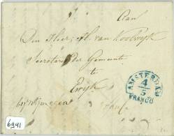 HANDGESCHREVEN BRIEF Uit 1841 Van AMSTERDAM De Secretaris V/d Gemeente EWIJK   (6941) - ...-1852 Prephilately