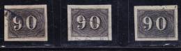 O) 1850 BRAZIL, SC 25 USED NICE LOT SINGLES, JUMBO MARGINS, 1ST CHOICE. - Unused Stamps