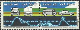 BRAZIL #2245-6   -  22nd Congress Of The International Union Of RoAd Transportation - NTC - Unused Stamps