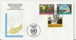 == UNO Genf , 1994 FDC Nominal ,80+1,80+60 Fs - FDC