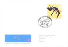 UK Olympic Games 2012 Letter; Athletics Cachet, High Jump Stamp And Cancellation - Summer 2012: London