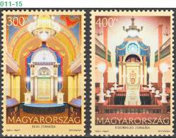 HUNGARY, 2012, Synagogues In Hungary III, Jewish, MNH (**), Mi 5583-84 - Nuevos