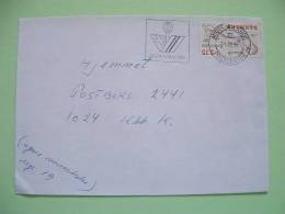 Denmark 1995 Cover To Kobenhavn - Map Avernako Island - Flag Cancel - Storia Postale