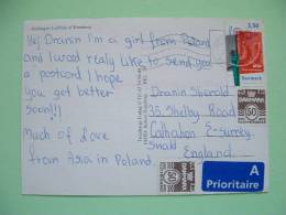 Denmark 1999 Postcard "Kronborg Castle" To England UK - General Workers Union SID - Cartas & Documentos