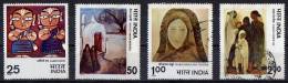 India 1978 Modern Indian Paintings Set Of 4 Used - Gebraucht