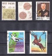 India 1980 Selected Issues Used - India80 Stamp Exhibition, Mountbatten, Olympics - Gebruikt