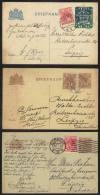 PAYS BAS / 1922 - 3 ENTIERS POSTAUX COMMERCIAUX POUR L ALLEMAGNE (ref 3929) - Briefe U. Dokumente