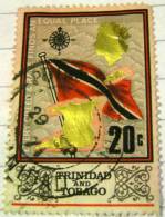 Trinidad And Tobago 1969 Flag And Map Equal Place 20c - Used - Trindad & Tobago (1962-...)