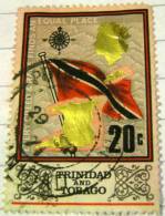 Trinidad And Tobago 1969 Flag And Map Equal Place 20c - Used - Trinidad & Tobago (1962-...)