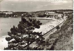 CPSM SAINT MICHEL EN GREVE (Cotes D'Armor) - La Plage Et La Route De Plestin - Saint-Michel-en-Grève