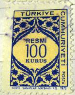 Turkey 1973 Official Stamp 100k - Used - Unused Stamps