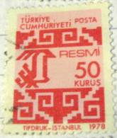 Turkey 1978 Official Stamp 50k - Used - Unused Stamps