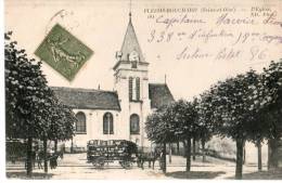 95....VAL D OISE...PLESSIS BOUCHARD.....L EGLISE...MARCHAND AMBULANT..ATTELAGE....ECRITE .  ‹(•¿• )› - Le Plessis Bouchard