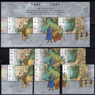 Juden-Vertreibung Spanien 1992 Israel 1223/5,3-ZD+Block 45 O 21€ Mittelmeer-Karte Sheet Map Ss History Se-tenant Bf Asia - Gebraucht (ohne Tabs)