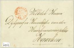 BRIEFOMSLAG Uit 1869 Van AMSTERDAM Aan De DIJKGRAAF HAARLEMMERMEERPOLDER Te  HAARLEM   (6947) - Briefe U. Dokumente