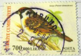 Turkey 2004 Bird Passer Domesticus 700L - Used - Used Stamps