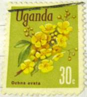 Uganda 1969 Flowers Ochna Cvata 30c - Used - Uganda (1962-...)