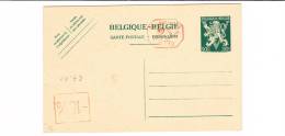 Postkaart Met Opdruk - 10 %  In Linkeronderhoek Ipv Op Zegel  (licht Beschadigd) - Cartoline 1934-1951