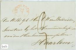 BRIEFOMSLAG Uit 1856 Van AMSTERDAM Aan De SECRETARIS Van Het HEEMRAADSCHAP Van De HAARLEMMERMEERPOLDER Te  HAARLEM (6953 - Cartas & Documentos