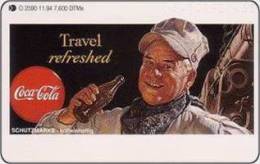 Germany - O 2590, Coca Cola, Plakat "Travel Refreshed" (Puzzle 1/6), 6.700ex, 11/94, Used - O-Series : Series Clientes Excluidos Servicio De Colección