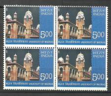 INDIA, 2006, 150 Years Of University Of Madras, Block Of 4, MNH, (**) - Nuevos