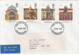 Great Britain FDC Scott #1314-1317 Set Of 4 Architecture - 1981-1990 Em. Décimales