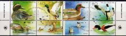 WWF Gänse 1989 Israel 1131/4 + TAB Als 8-Block O 16€ Naturschutz Zucht-Gans Bf Nature Bloc Fauna Goose Se-tenant Of Asia - Neufs (avec Tabs)