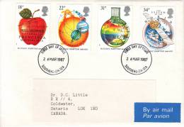 Great Britain FDC Scott #1172-1175 Set Of 4 Sir Isaac Newton, Physicist 1642-1727 - 1981-1990 Decimal Issues
