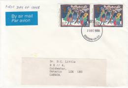 Great Britain FDC Scott #1162 Pair 12p The Glastonbury Thorn - Christmas - 1981-1990 Em. Décimales