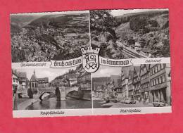 CPSM - Gruss Aus CALW - Bahnhof - Marktplatz - Nagoldbrücke - Gesamtansicht - 1959 - Calw