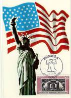 Monaco / Maximum Cards / The 200th Anniversary Of USA Independance / Bells - Cartoline Maximum