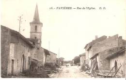 Favières (Colombey-les-Belles-Toul-Meurthe Et Moselle)+/-1920-rue De L'Eglise-village-chariot- -Edit.D.Delboy, Mirecourt - Colombey Les Belles