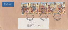 Great Britain FDC Scott #1293a Strip Of 5 20p The Lord Mayor's Show, London - 1981-1990 Decimal Issues