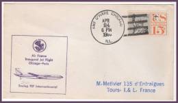 CHICAGO> PARIS 24/4/1960 - 2c. 1941-1960 Briefe U. Dokumente
